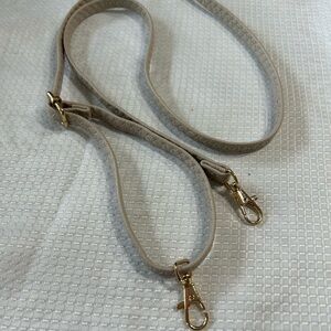 Chic Light GreyStrap with Gold Tone Clasps /Hardware